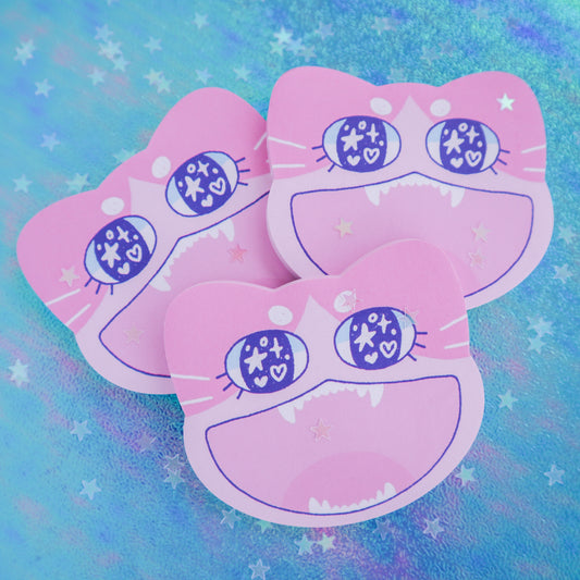 Pink Cat Sticky Notes