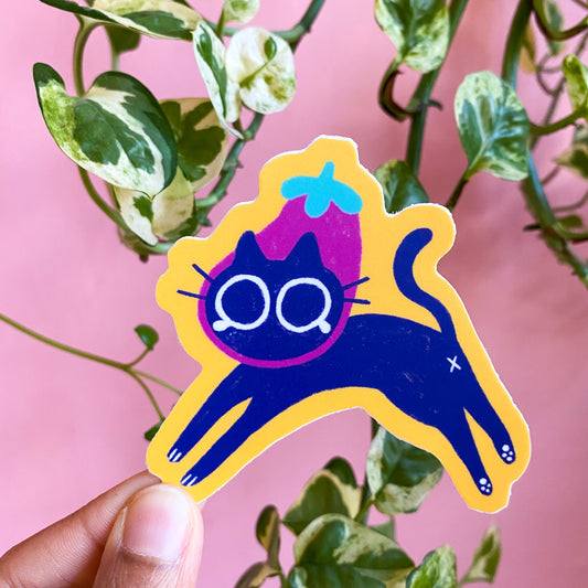 Eggplant Kuni Sticker