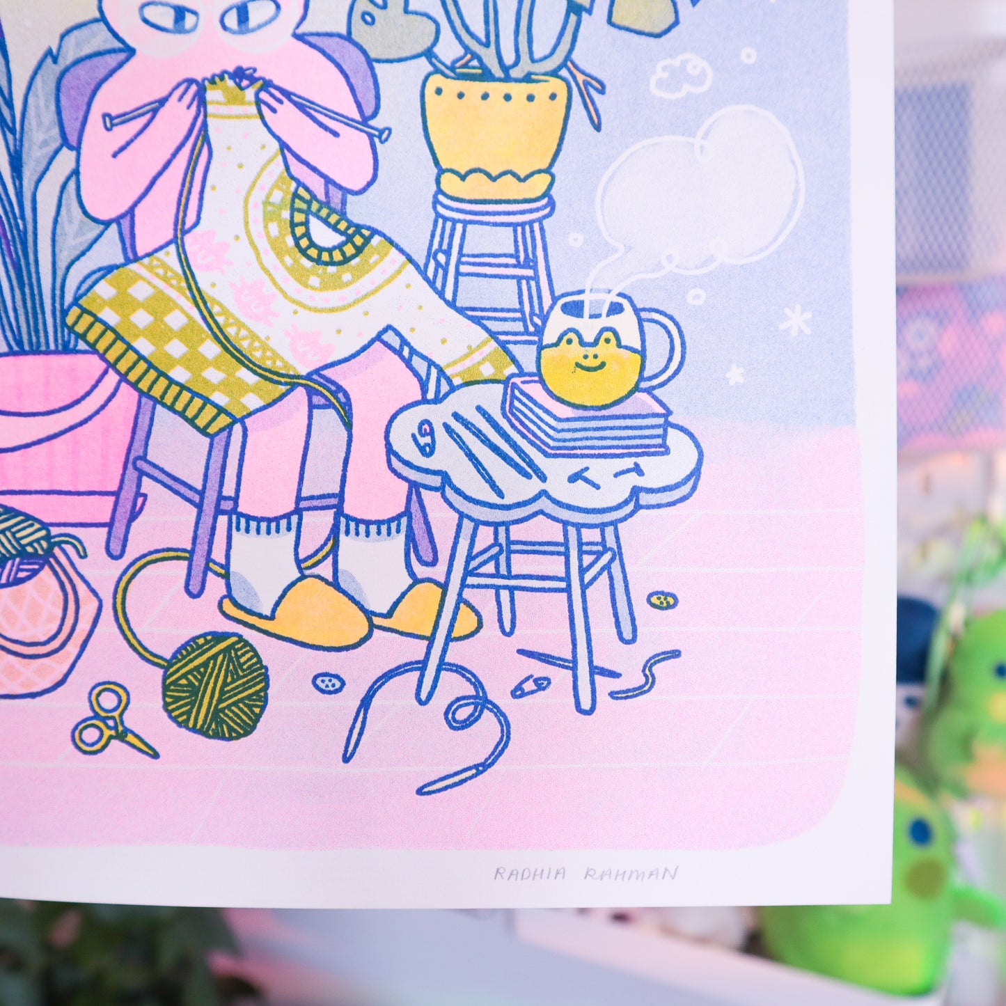 Knitting Kuni Riso Print