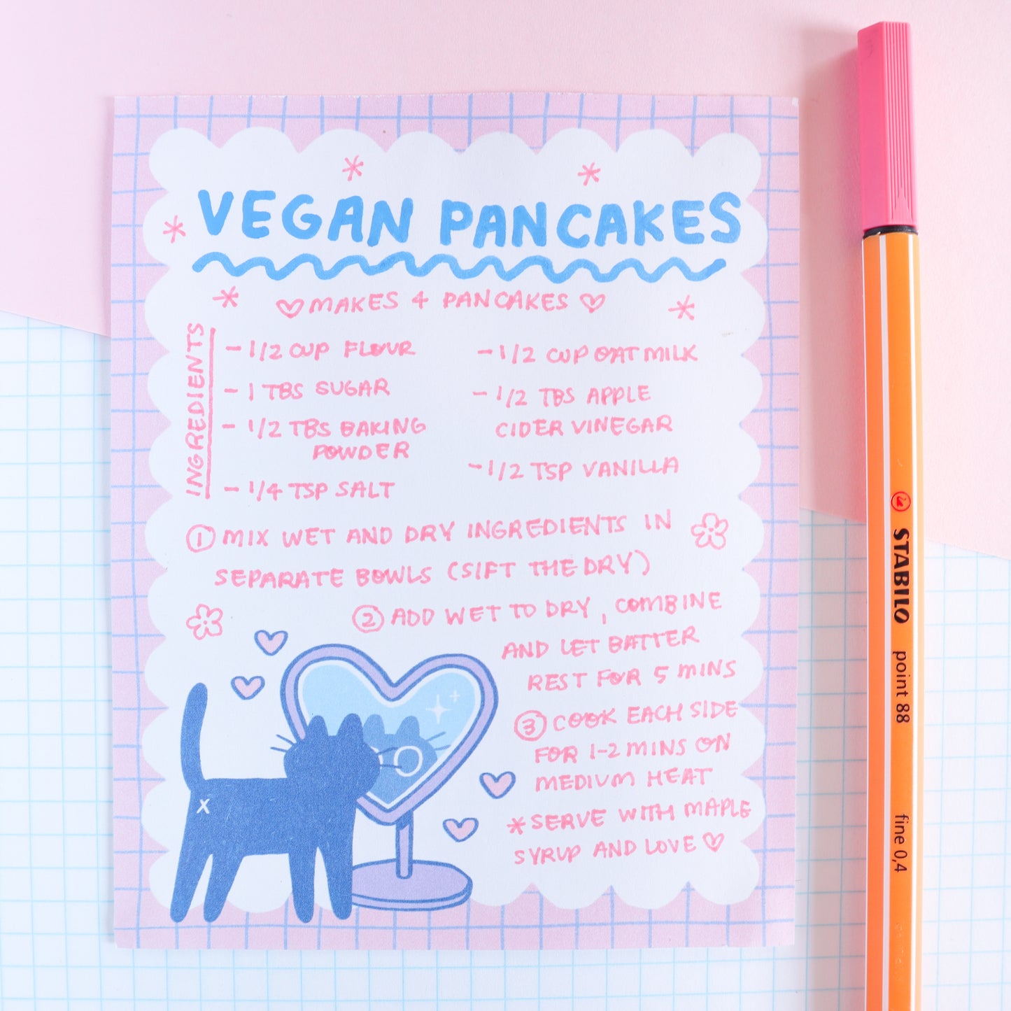 Kuni Heart Mirror Notepads