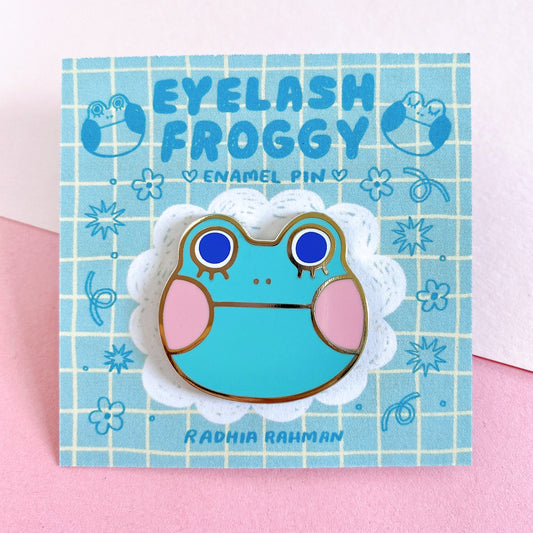 Eyelash Froggy Enamel Pin
