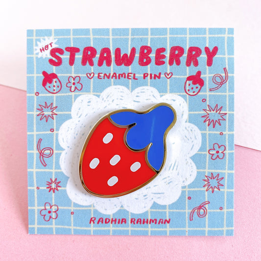 Hot Strawberry Enamel Pin
