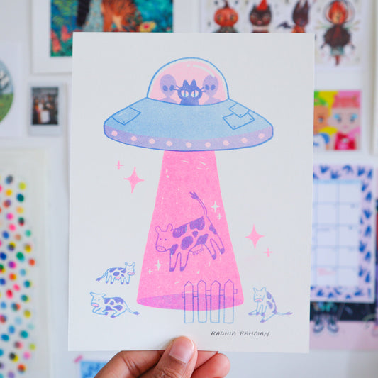 UFO Kuni Riso Print